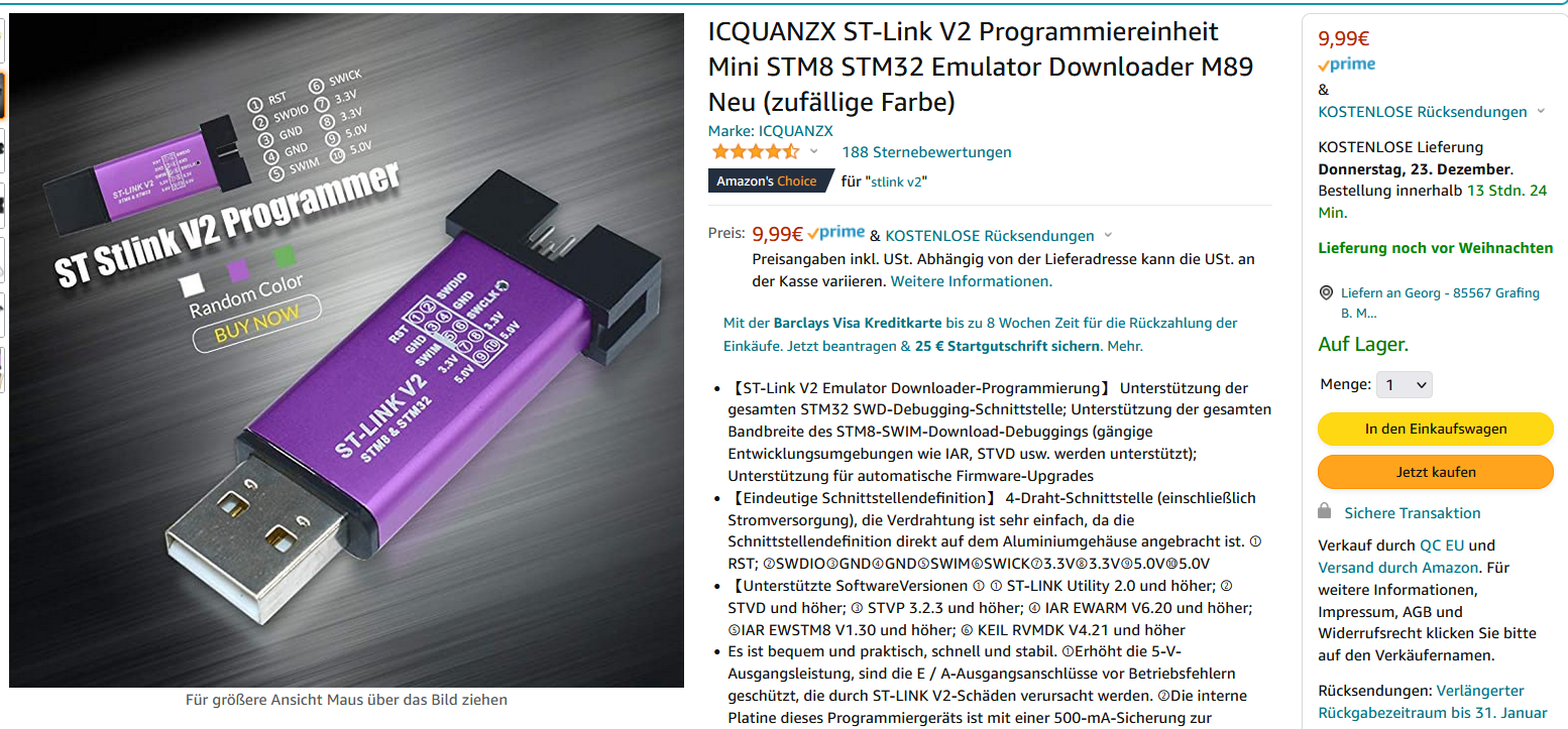 AMazon Bild ST Link